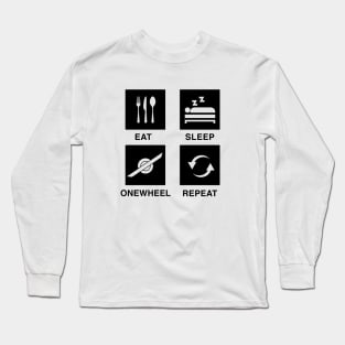 Eat Sleep Onewheel Repeat - Onewheeling One Wheel Long Sleeve T-Shirt